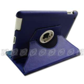 iPad 2 360° Rotating Magnetic PU Leather Case Smart Cover With Swivel 