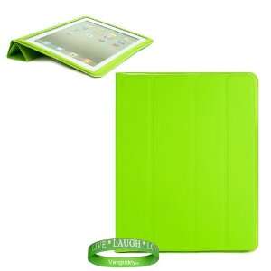 Green Skin Cover Case with Screen Flap for all models of Apple iPad 2 