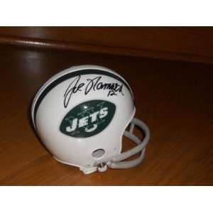  Autographed Joe Namath Mini Helmet   Autographed NFL Mini 
