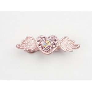    Crystal Angel Heart   Baby Girl & Toddler Hair Clip   Pink: Baby