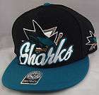 san jose sharks snapback cap hat nhl 47 brand 2tone