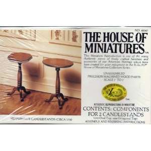 Dollhouse Furniture Kit  Hepplewhite Candlestands/ Circa 1750 #40047 