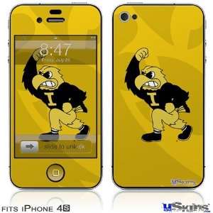    iPhone 4S Skin   Iowa Hawkeyes Herky on Gold 