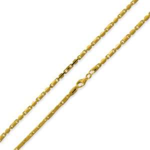    14K Gold Plated Silver 22 Heshe Chain Necklace 3.5mm: Jewelry