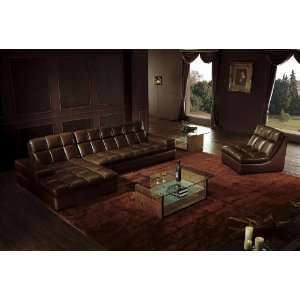 Modern Furniture  VIG  BO3935 Modern brown leather sectional sofa 