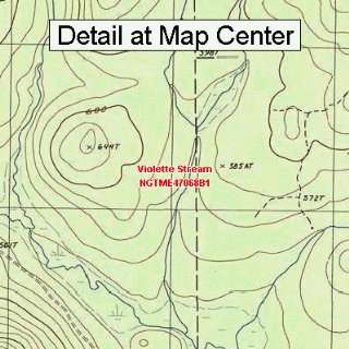 USGS Topographic Quadrangle Map   Violette Stream, Maine (Folded 