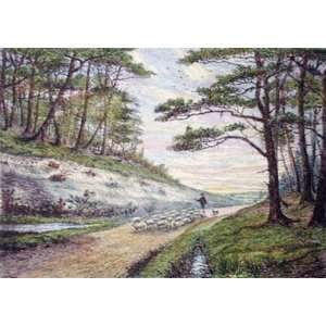  Lane Near The New Forest Etching Burgess, Walter William W 