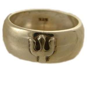  Trident Ring of Shiva, Hindu Deity, in Sterling Silver 