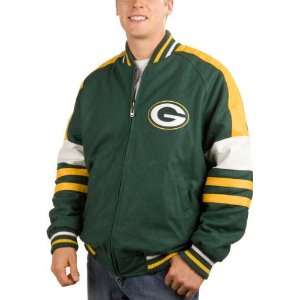  Green Bay Packers Wool and Leather  Reversible  Varsity 