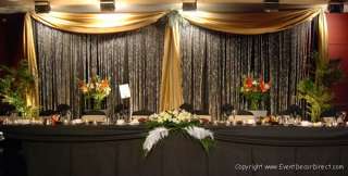 15ft Tall Sheer Curtain for Draping Wedding Backdrop, Party Drape 