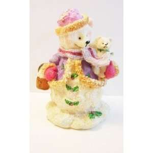    Polar Bear with a Baby Bear Holiday Figurine