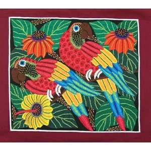 High Quality Pair of Parrots Kuna Mola
