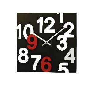  Numbers Contemporary Wooden Wall Clock: Home & Kitchen