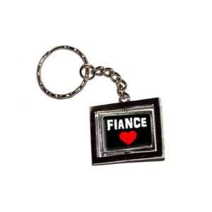  Fiance Love   Red Heart   New Keychain Ring: Automotive