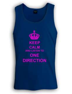 Keep Calm and listen to one direction Singlet T Shirt tank top music 