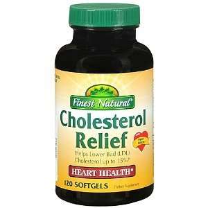  Finest Natural Cholesterol Relief Softgels, 120 ea Health 