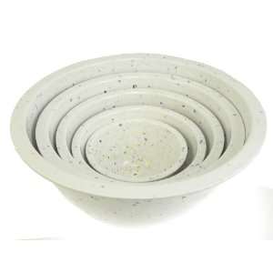  Zak Designs Confetti Mixing Bowls, Set of 5, White: Home 