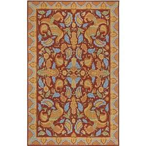  Surya Flor Rust Hooked Wool Rug, 6 ft round: Home 
