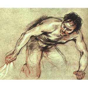   Jean Antoine Watteau   24 x 20 inches   Kneeling Ma