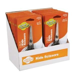  Schoolworks 5 Kids Scissors Soft Grip 24pc Mixed Counter 