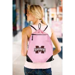  Mississippi State University Pink Drawstring Bag Sports 