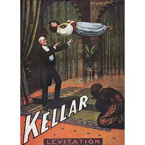  Great Kellar Levitation Magic Magician Vintage Poster 