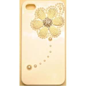  Minimalist WHITE FLOWER Crystal & Pearl Design Case for 