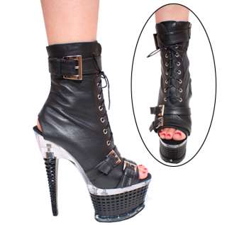 Julie Black Leather with Buckles By Karo Shoes  