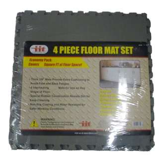 IIT 4 Pack Interlocking Cushion Floor Mats 22 x 22 Covers Nearly 14 