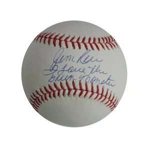   Baseball inscribed I love the Green Monster. MLB Authenticated