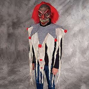 DARK HUMOR CLOWN MASK AND PONCHO SET: Toys & Games
