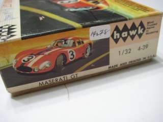 Hawk Maserati 5000 GT Plastic 132 Kit (USA 1965) NIB  