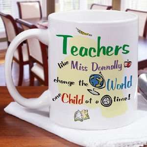  Change the World Teacher Coffee Mug: Kitchen & Dining
