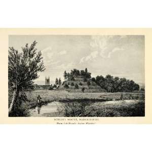  1926 Print Merlins Mound Mount Grave Barrow Marlborough 
