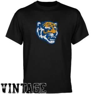 Memphis Tiger Tshirt  Memphis Tigers Black Distressed Logo Vintage T 