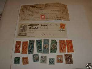 17) INTERNAL REVENUE STAMPS, 1860s 1917, VARIOUS TYPES  