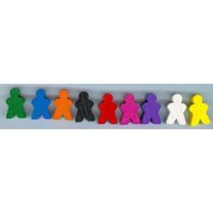   Accessories: Wooden Worker Meeples (9 assorted colors): Toys & Games
