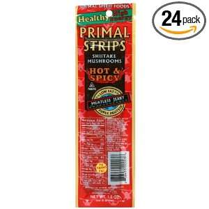 Primal Strips Jerky, Meatless Shitake, Hot & Spicy, 1 Ounce (Pack of 