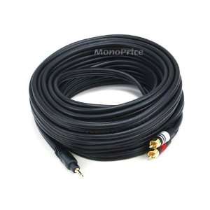  PREMIUM 35FT 3.5mm Stereo Male to 2RCA Male 22AWG Cable 