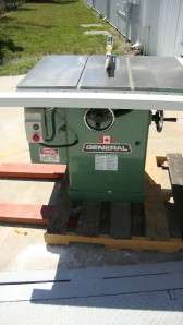 GENERAL 10 TABLE SAW MODEL 650 M25 5HP BALDOR SINGLE PHASE EXCELLENT 