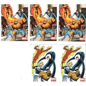  Marvel Heroes Collectible Sticker Lot of 5 Fantastic Four 
