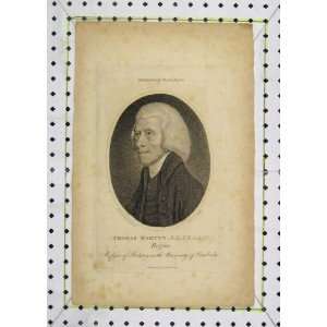   1795 Antique Portrait Thomas Martyn Proffesor Botany