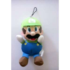  Super Mario Plush Beanie LUIGI Cell Phone Charm Strap 