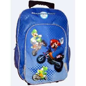  NINTENDO SUPER MARIO Mariokart Wii BIG Rolling Backpack 