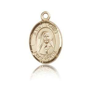    14kt Yellow Gold 1/2in St Louise de Marillac Charm Jewelry