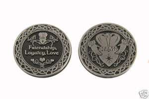 Friendship Loyalty Love Pocket Token with Claddagh  