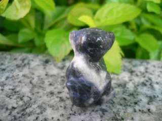 Hand Carved Blue Jasper Gemstone Monkey Figurine S5074  