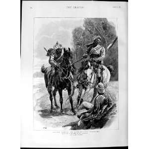  1892 Bombay Military Manoeuvres Soldier Sleeping Horses 