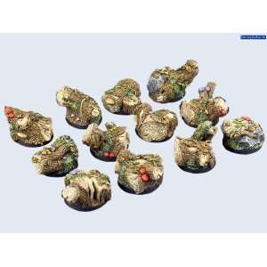  Battle Bases Forest Bases, Round 25mm (5) Toys & Games