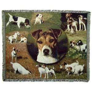  Jack Russell Terrier Cotton Tapestry Throw Blanket